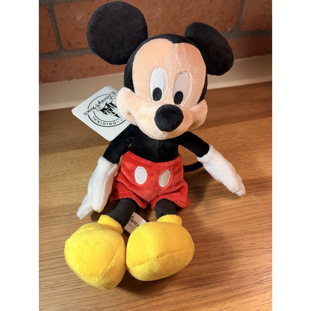 New With Tags Mickey Mouse Disney Theme Parks 12" Soft Plush Stuffed Animal Toy